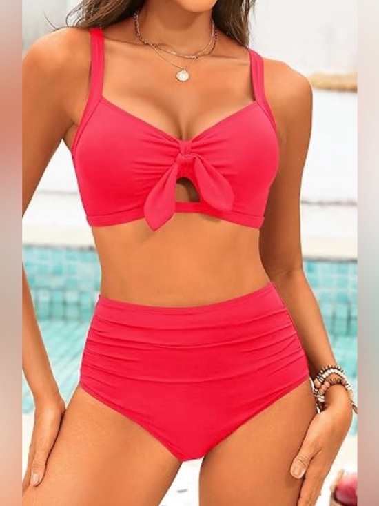 Tempt Me Other - Tempt Me Two Piece Swimsuit- High Waisted Tummy Control Bathing Suits Ruched